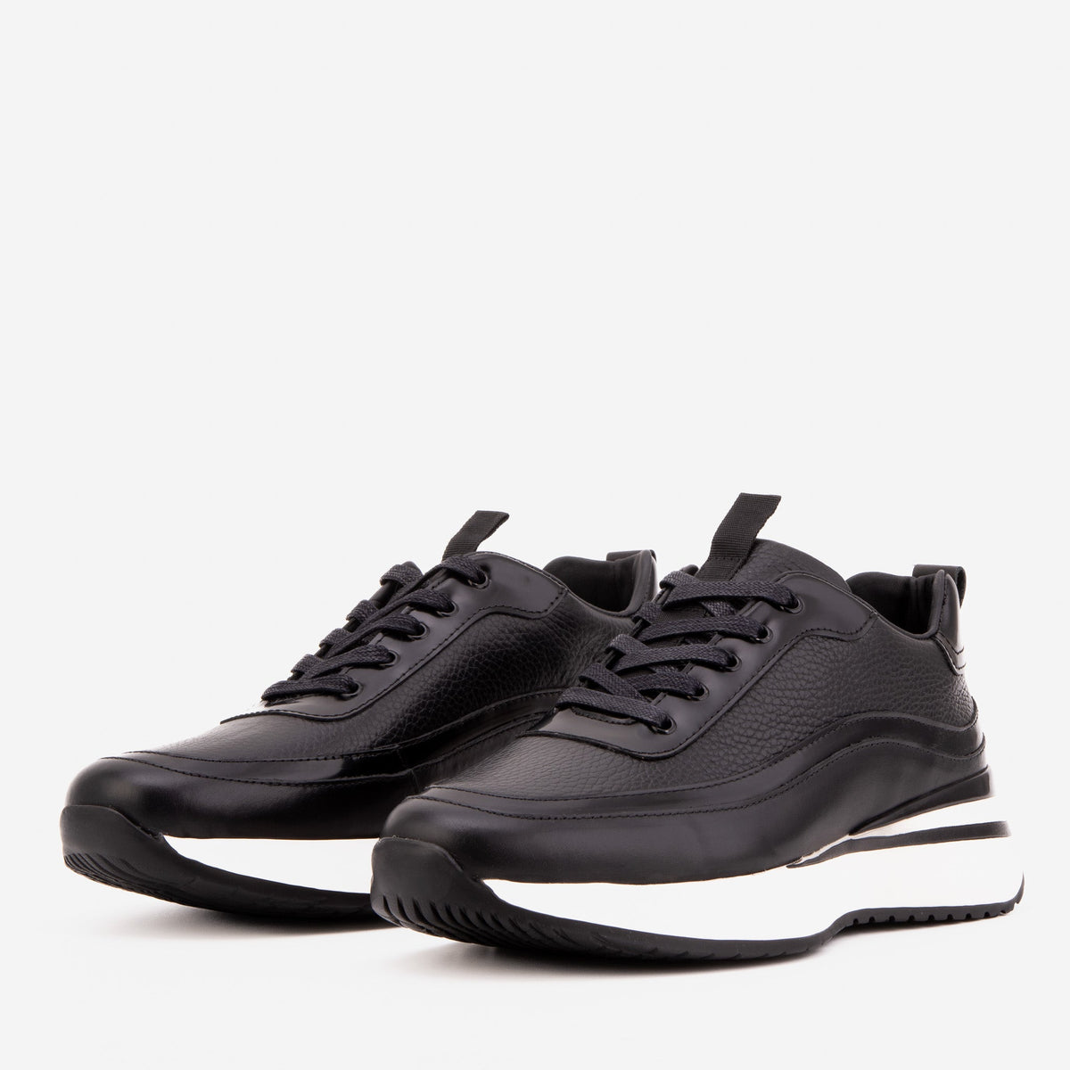 Vinci Leather The Modena Black Leather Men Sneaker – product view 2
