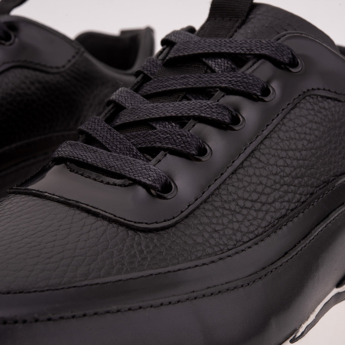 Vinci Leather The Modena Black Leather Men Sneaker – product view 4
