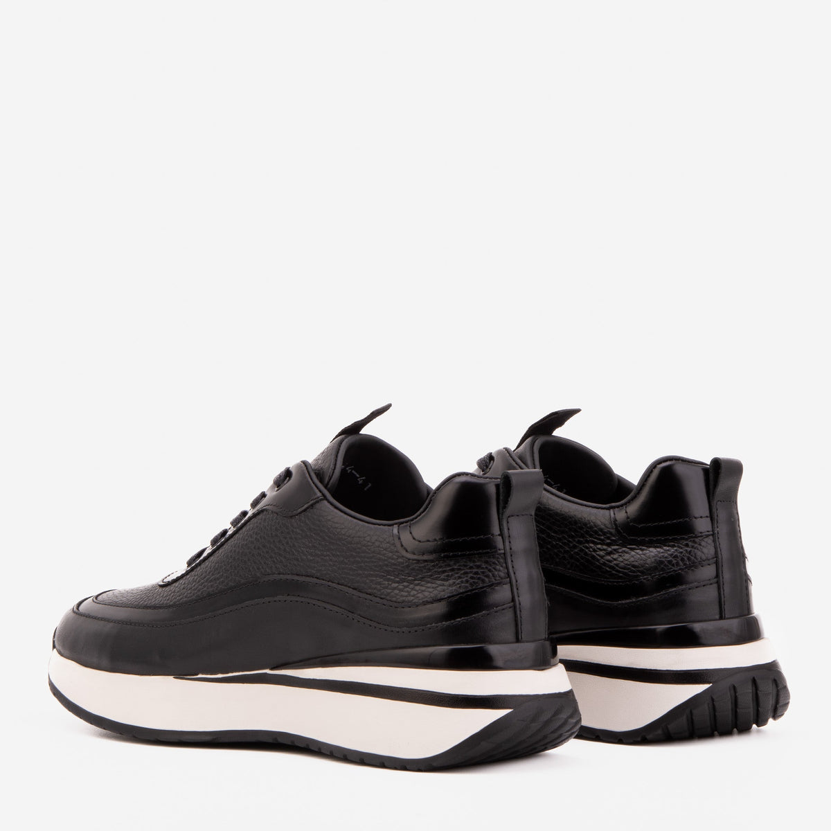 Vinci Leather The Modena Black Leather Men Sneaker – product view 6