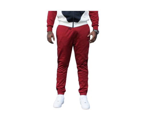 Sergio Tacchini Ascot Archivio Men's Track Pants — Burgundy/White