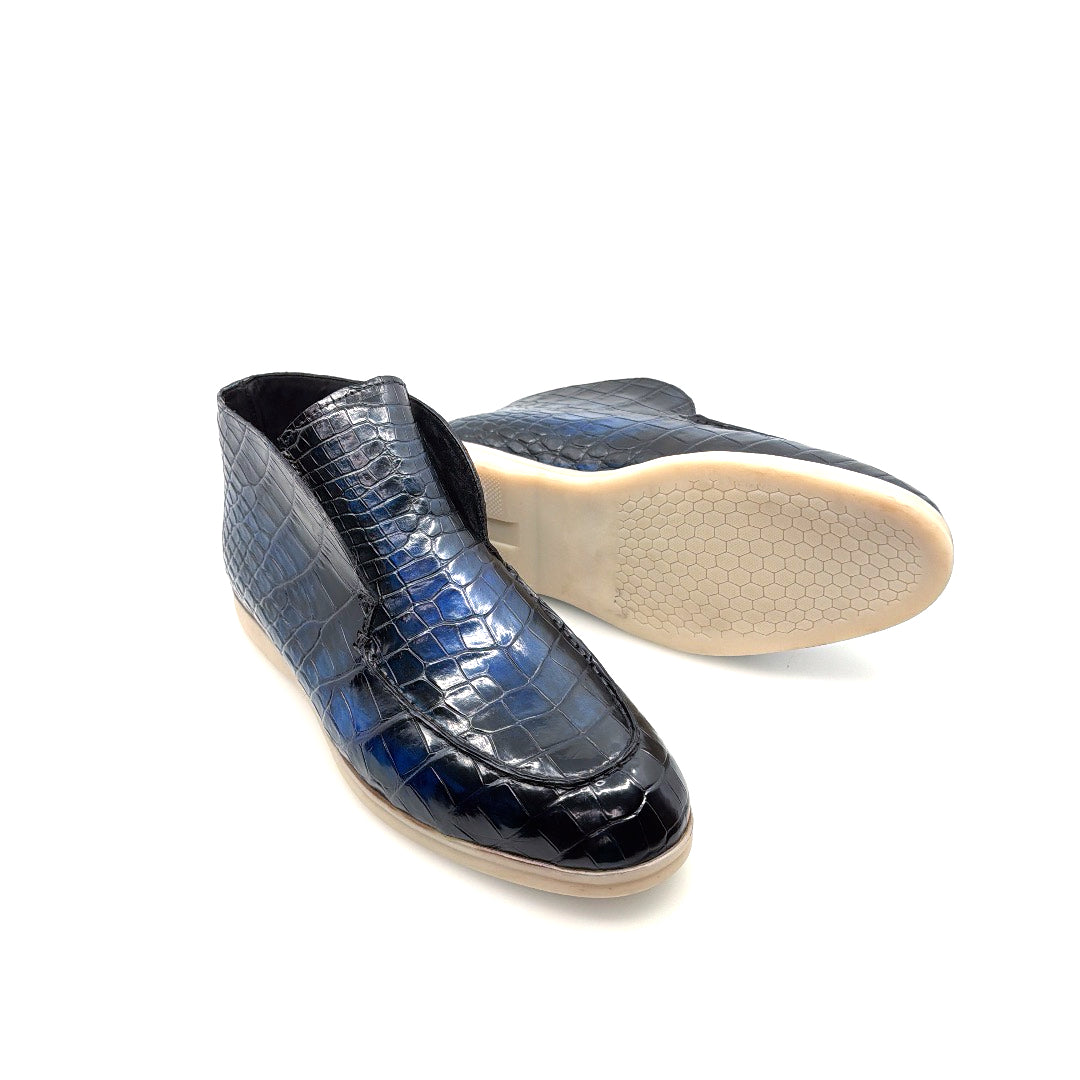 Maurice Nashville Custom Made Alligator Shoe - Navy – product view 11
