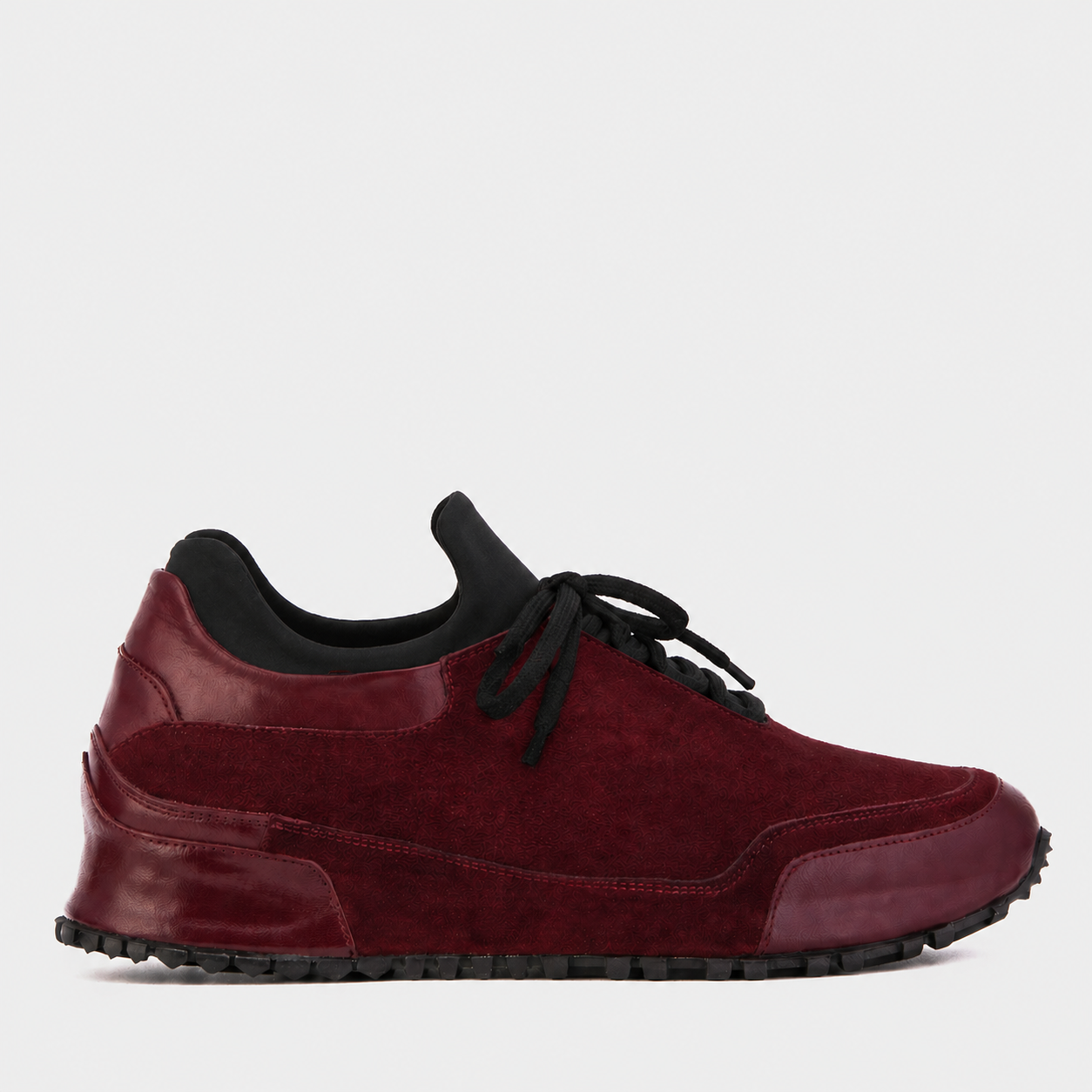 The Hudson Burgundy Suede Men Sneaker