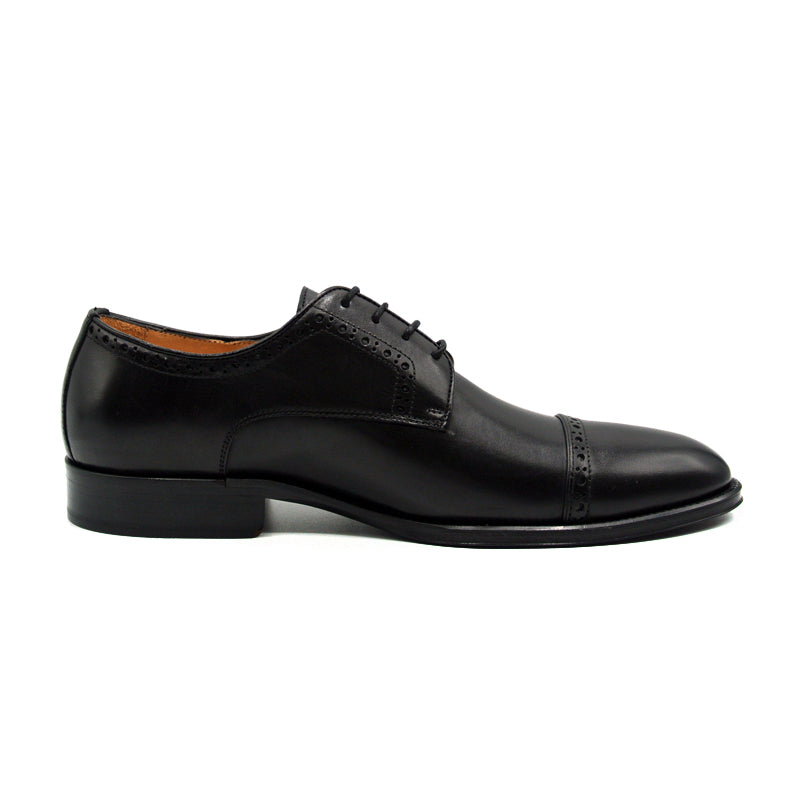 Zelli Italia Men's 25-530-BLK GIOVANNI Italian Calfskin Lace Up, Black Size 10