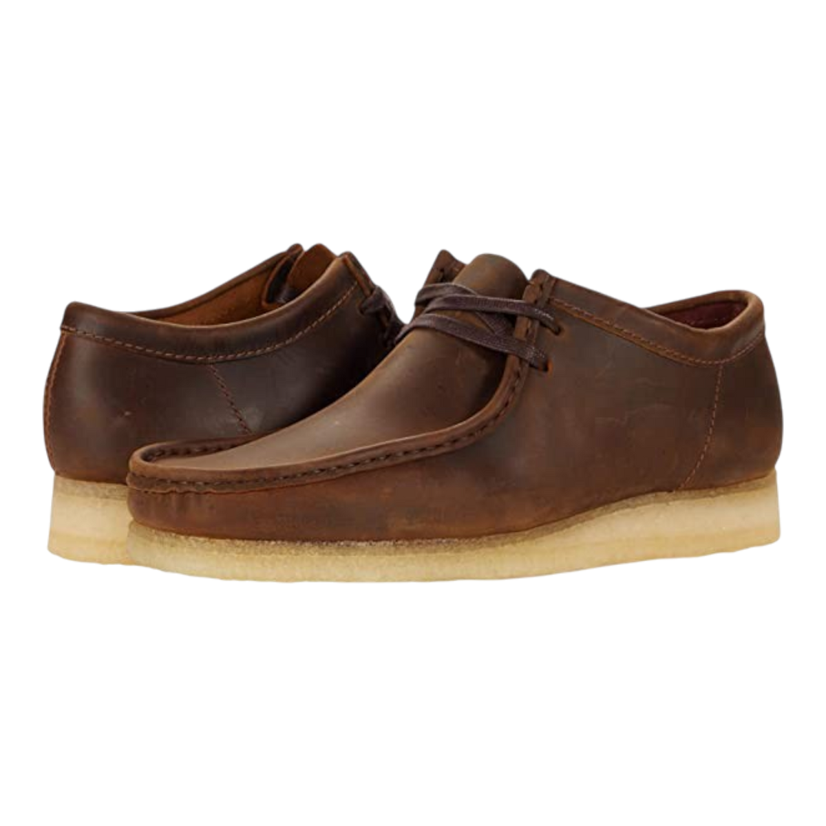 Clarks Originals Wallabee Men's Moccasin Shoes — Beeswax Leather Low-Top