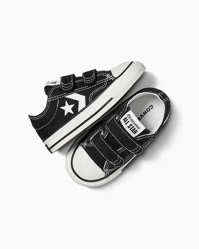 Converse Star Player 76 Baby/Toddler (TD) Sneakers — Black/White Canvas