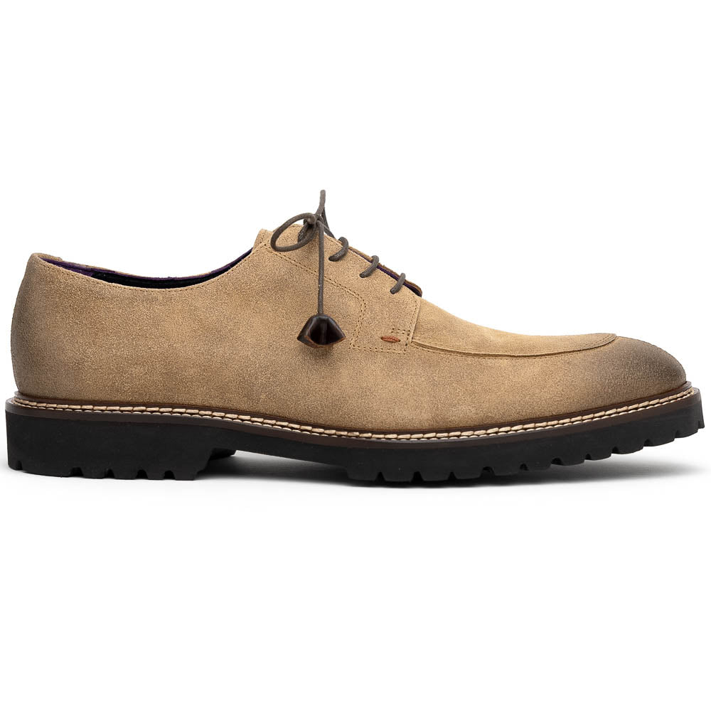 Zelli Italia Men's 26-224-OAK CAMPO Sueded Goatskin Lace Up with Wax Finish, Oak
