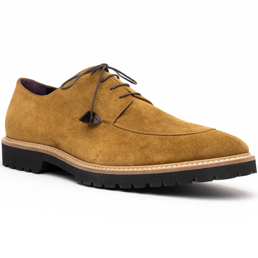 Zelli Italia Men's 26-220-TOB CAMPO Sueded Goatskin Lace Up, Tobacco