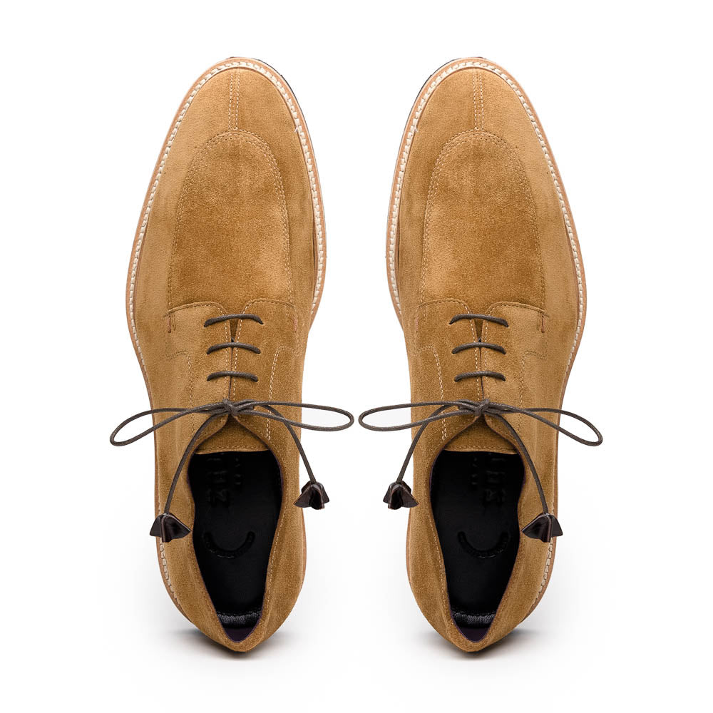Zelli Italia Men's 26-220-TOB CAMPO Sueded Goatskin Lace Up, Tobacco