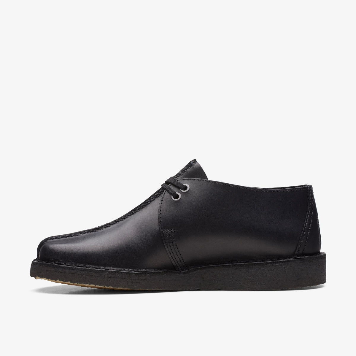 Clarks Originals Desert Trek Men's Black Leather 26113555 — side view