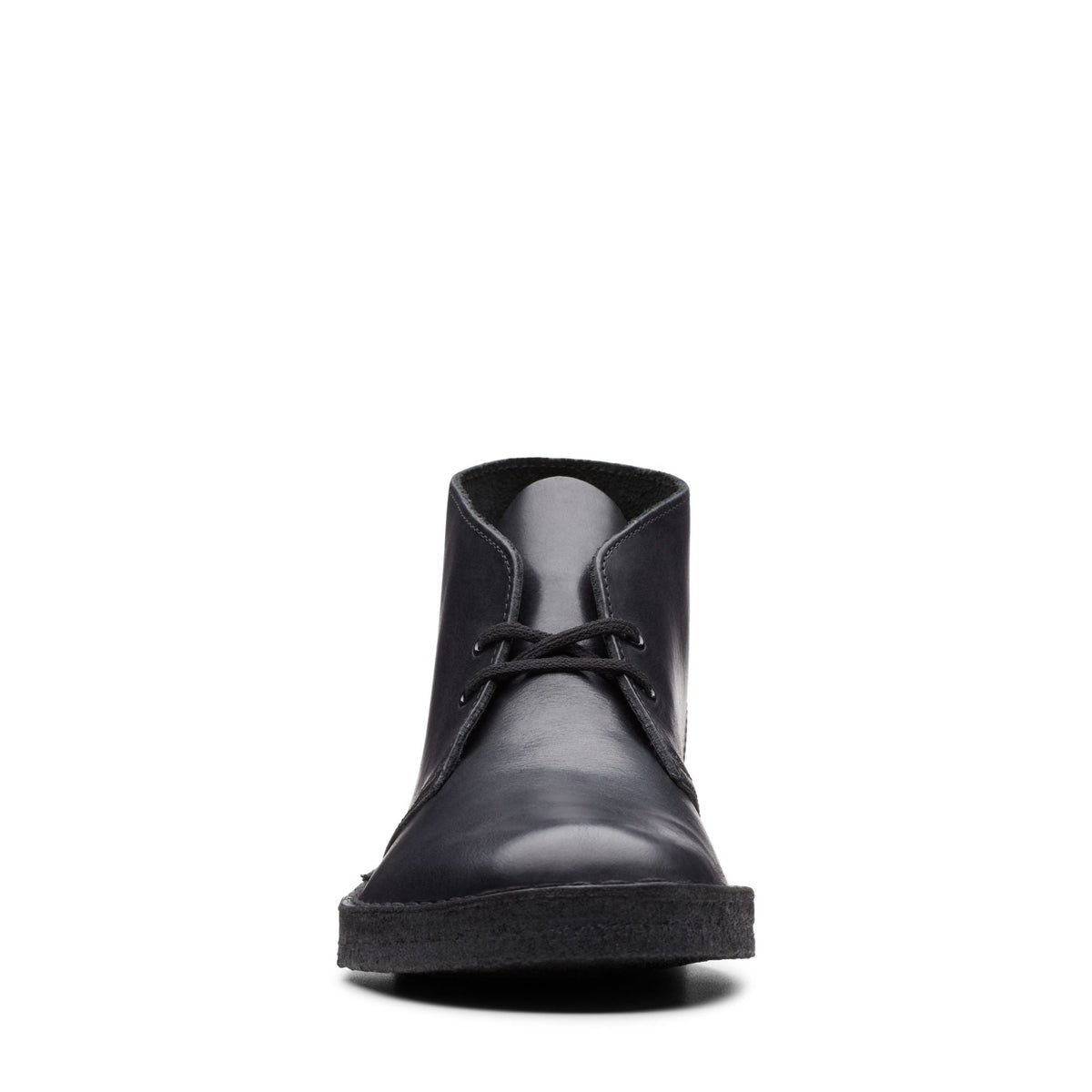Clarks Originals Desert Boot - Polished Black Men's Polished Black 26144225 — rear view