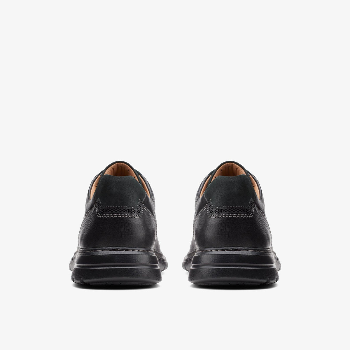 Clarks Un Brawleypace Men's Black Leather 26151781 — detail view