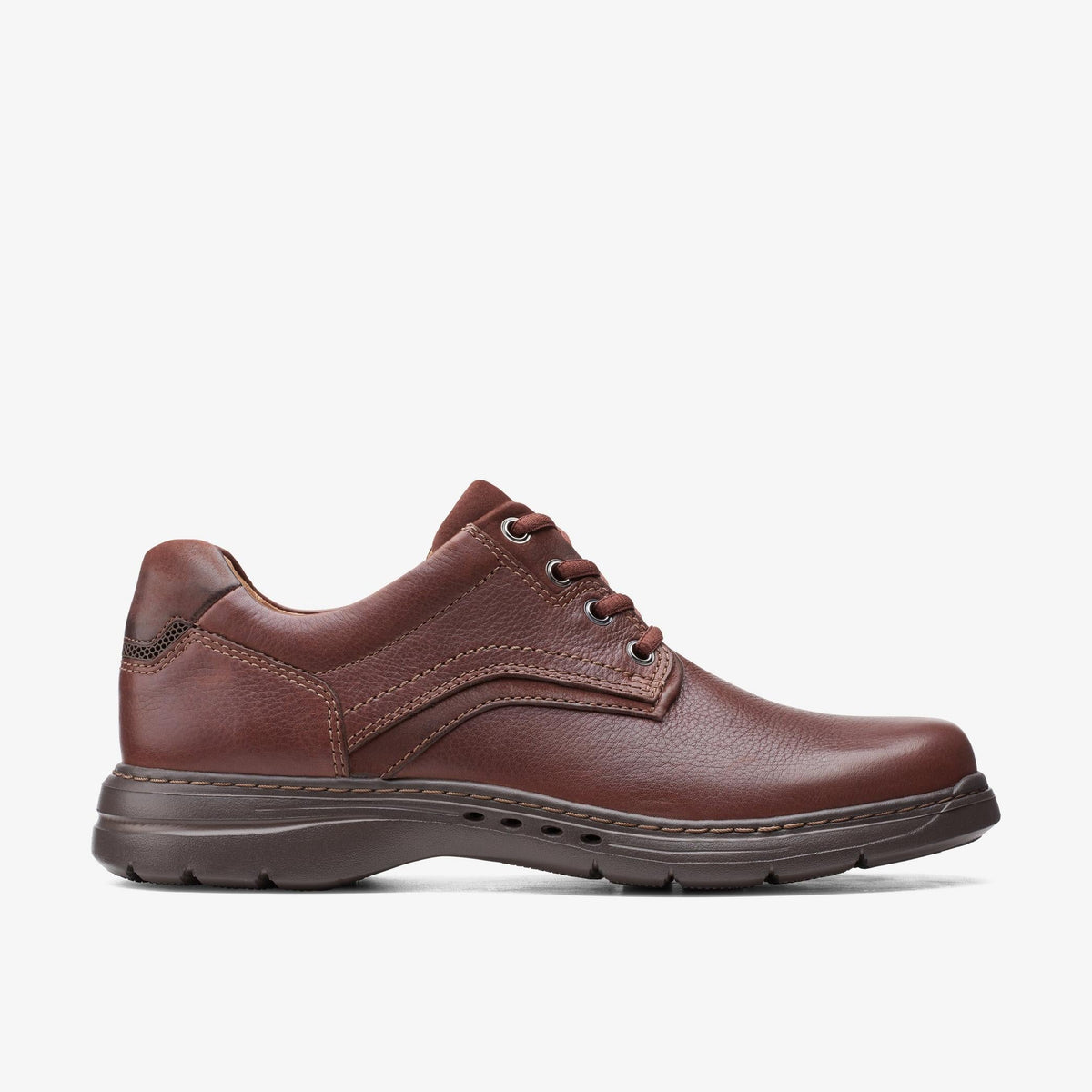 Clarks Un Brawleypace Men's Mahogany Leather 26151782