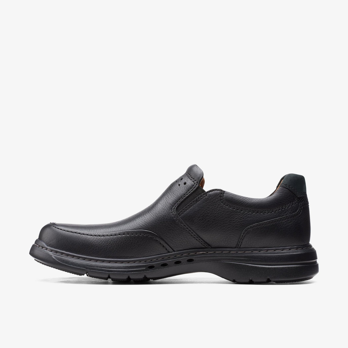 Clarks Un Brawleystep Men's Black Leather 26151788 — side view