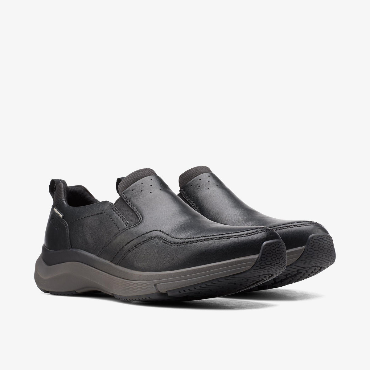 Clarks WAVE 2.0 EDGE Men's Black Leather 26155106 — sole view