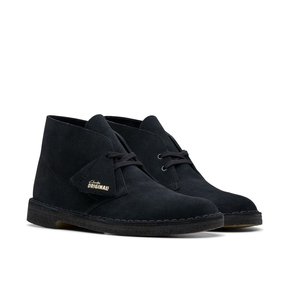 Clarks Originals Desert Boot Men's Black Suede 26155480 — sole view