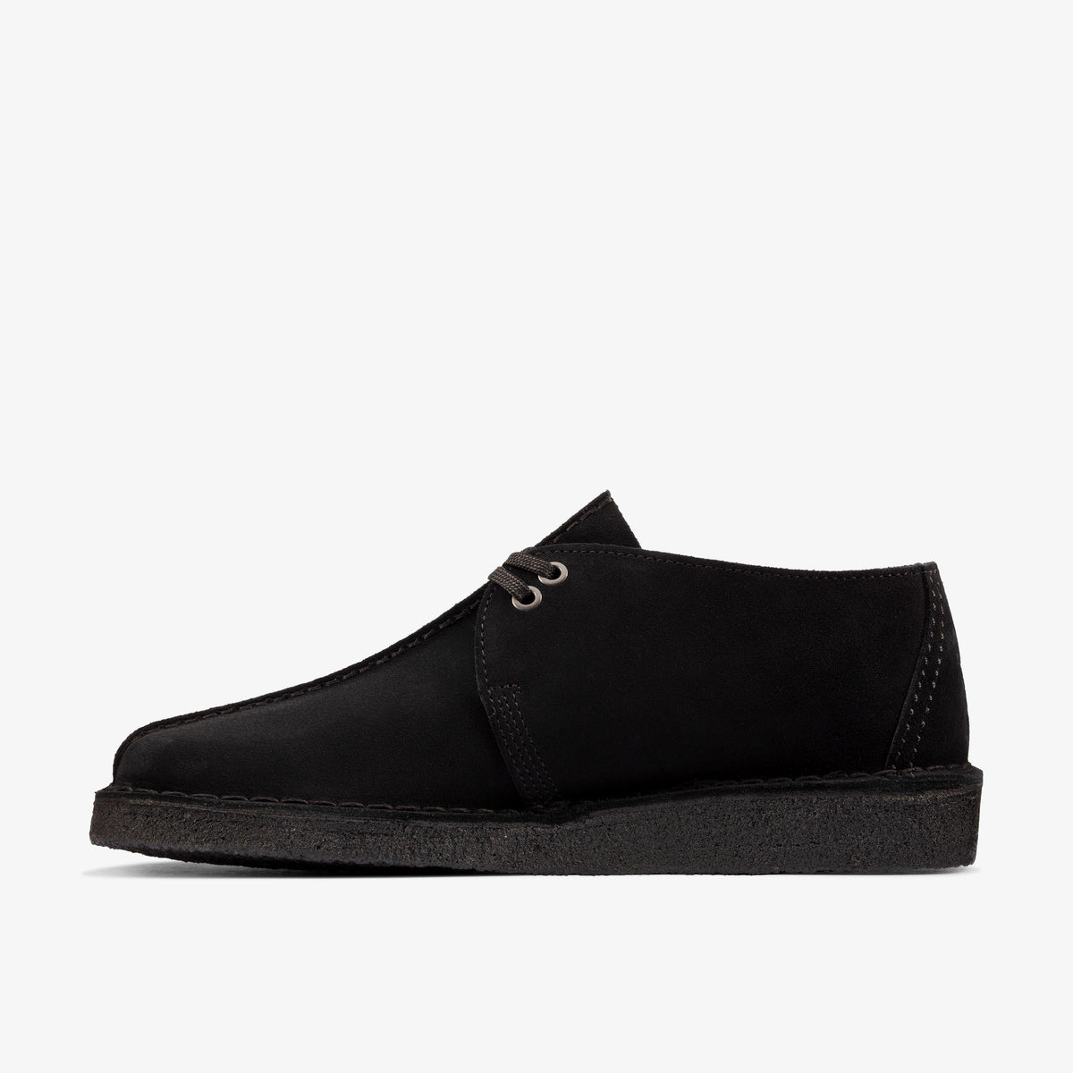 Clarks Originals Desert Trek Men's Black Suede 26155486 — side view