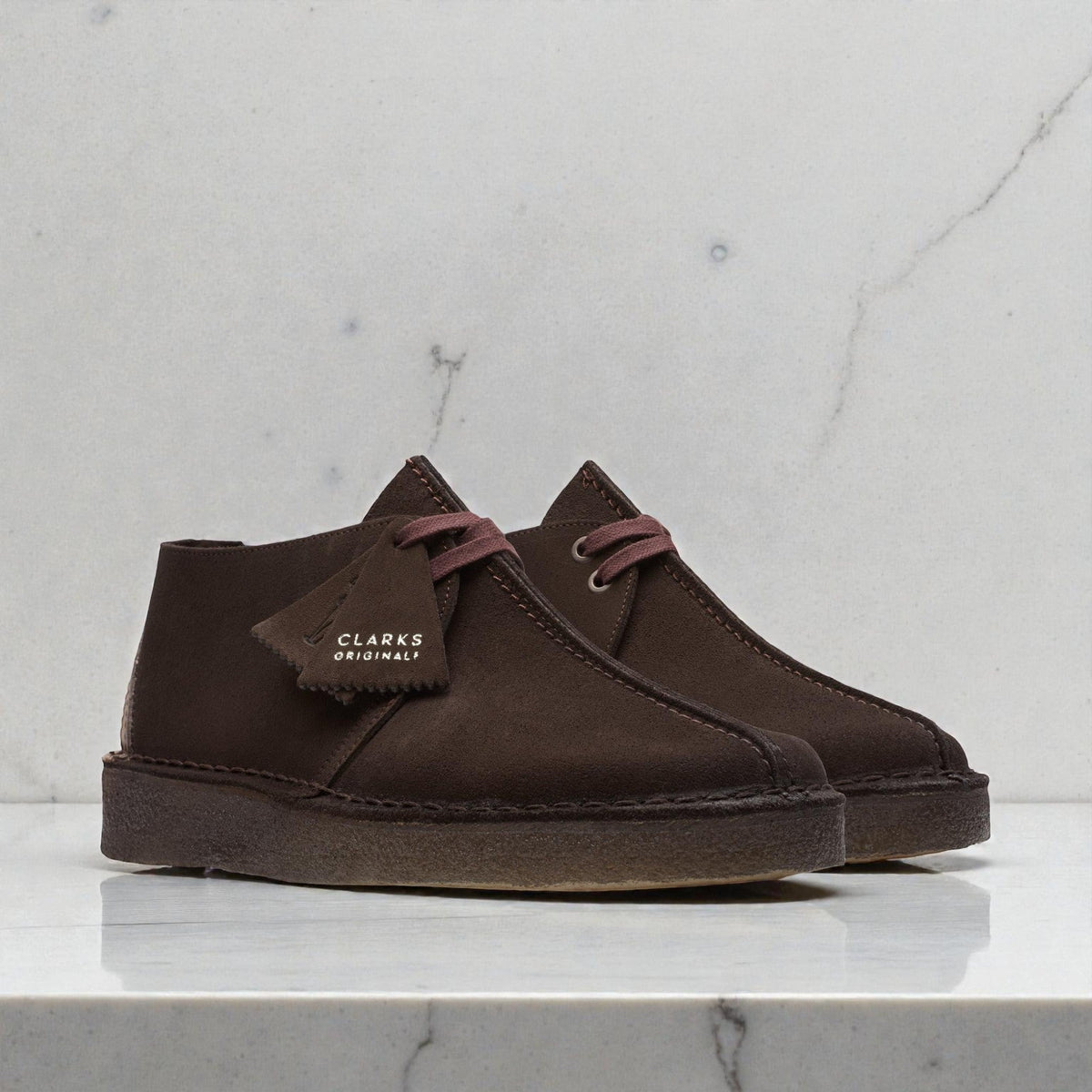 Clarks Originals Desert Trek Men's Dark Brown Suede 26155488 — sole view