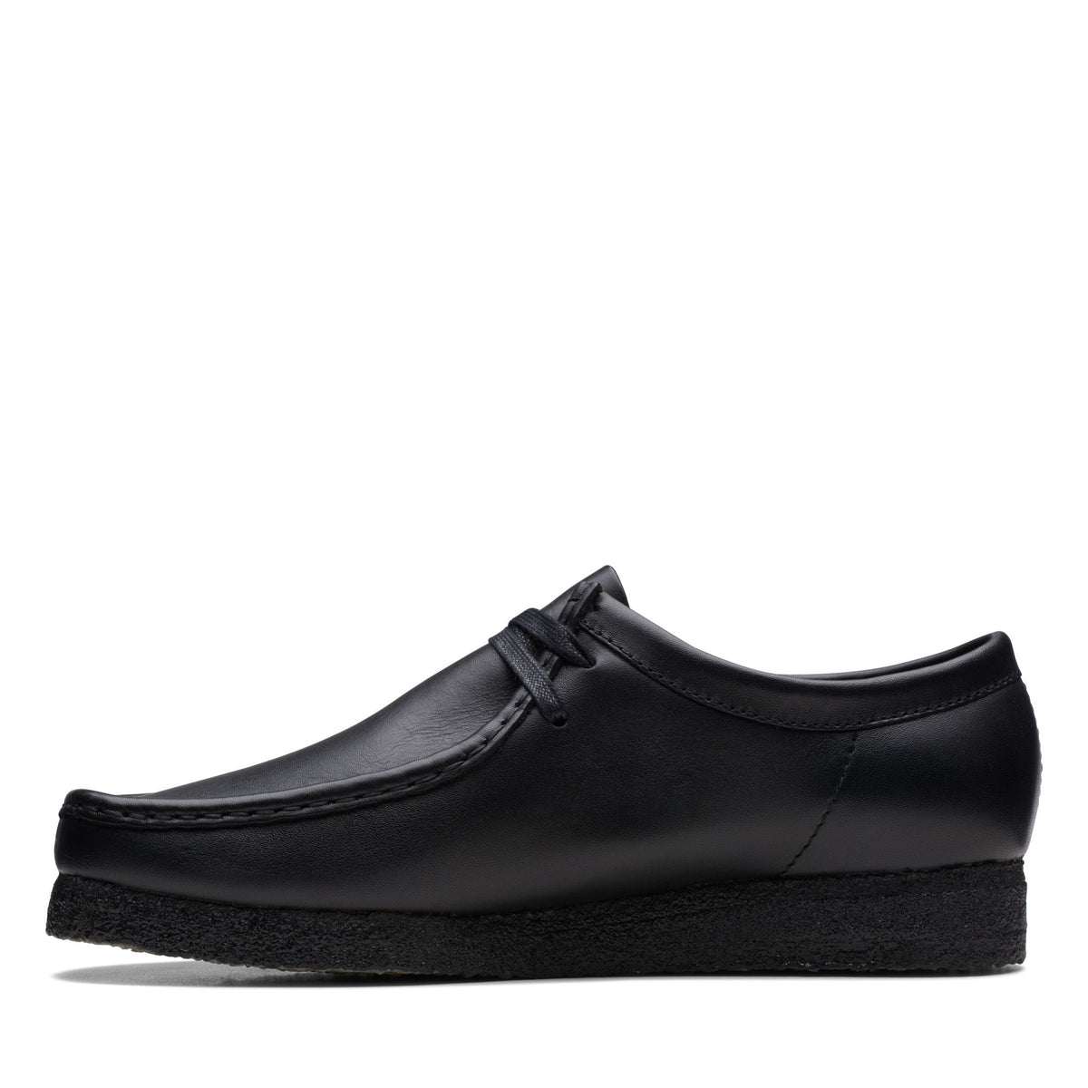 Clarks Originals Wallabee Low - Black Leather Men's Black Leather 26155514 — detail view