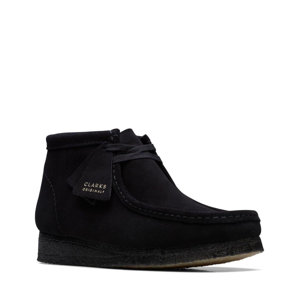 CLEARANCE — Clarks Men's Wallabee boot black suede 26155517