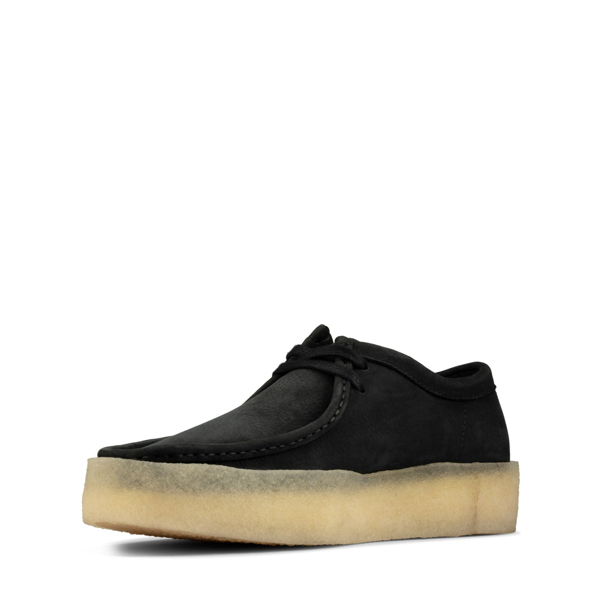 Clarks Originals Wallabee Cup Men's Black Nubuck 26158144 — sole view