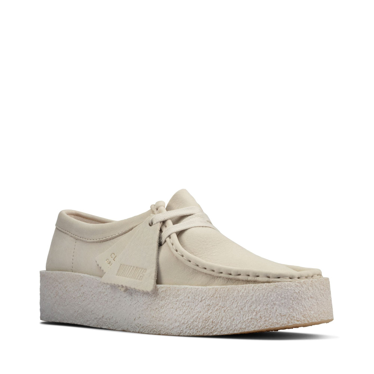 Clarks Originals Wallabee Women's White Nubuck 26158152 — side view