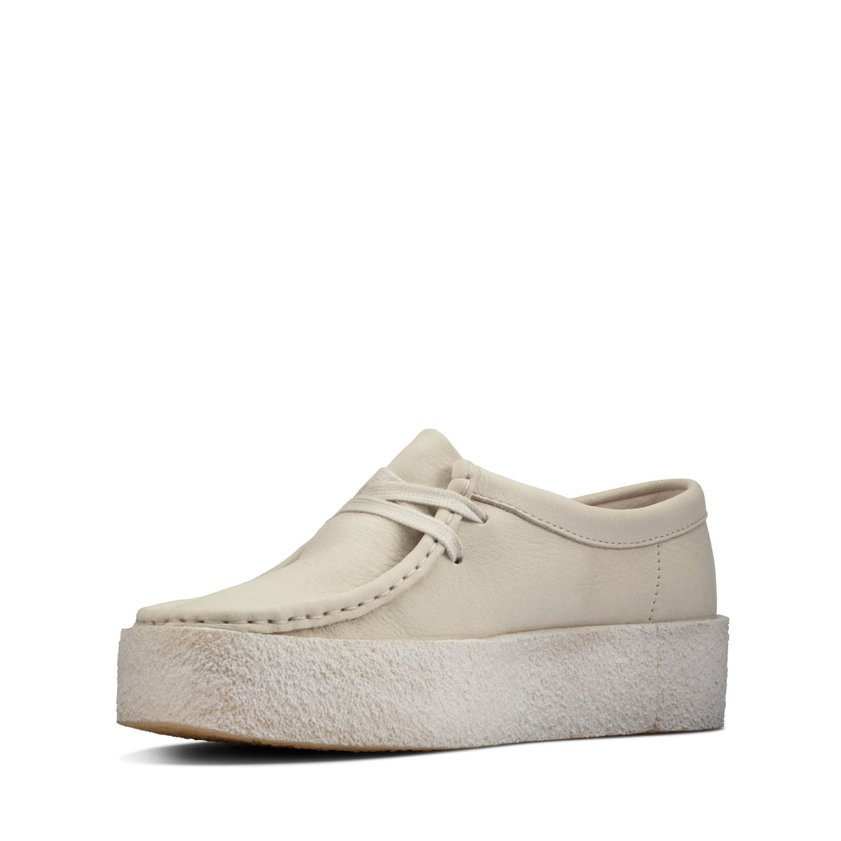 Clarks Originals Wallabee Women's White Nubuck 26158152 — sole view