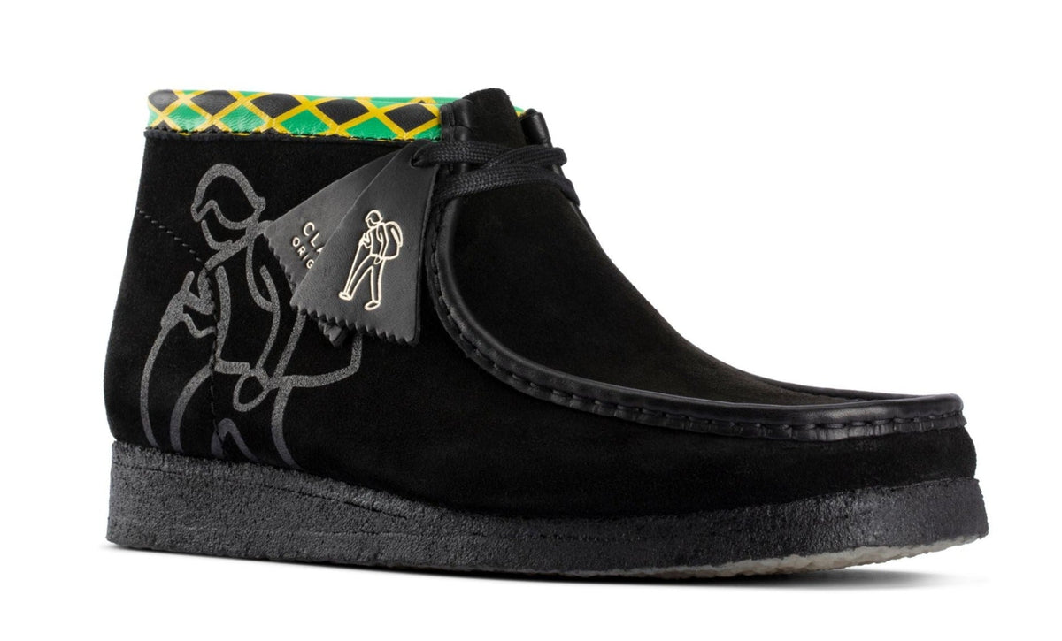 Clarks Originals Wallabee Jamaica Bee Men's Black Multi 26160552 — side view