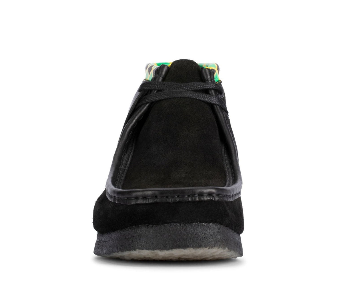 Clarks Originals Wallabee Jamaica Bee Men's Black Multi Suede 26160552 — rear view