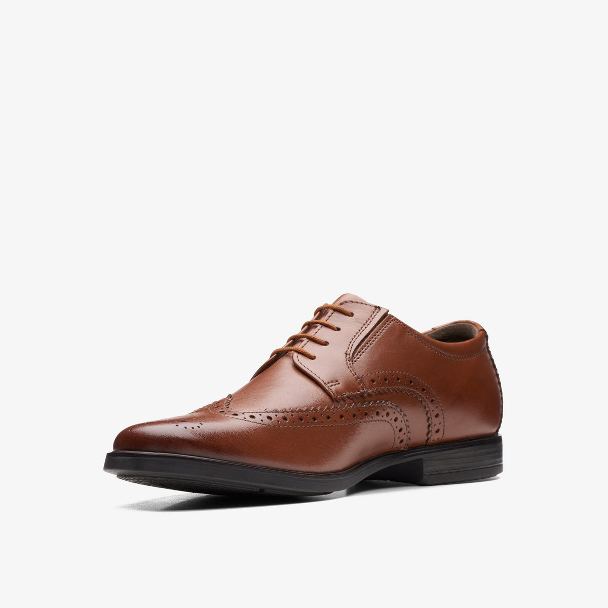 Clarks Howard Wing Men's Dark Tan Leather 26161254 — sole view