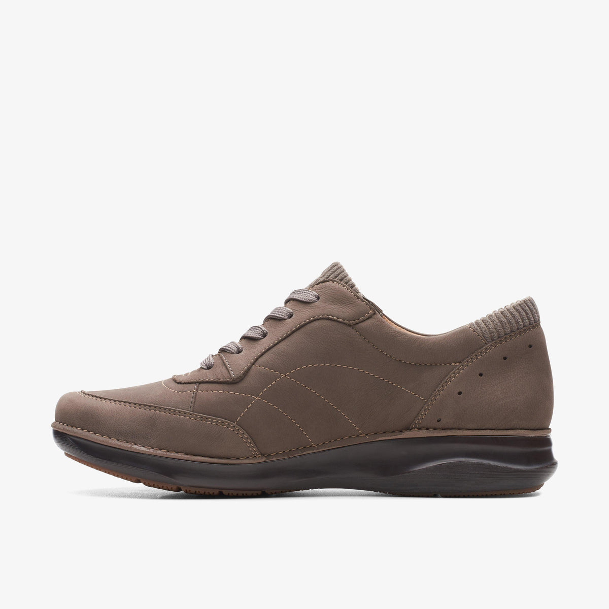 Clarks Appley Tie Women's Taupe Nubuck 26162050 — side view