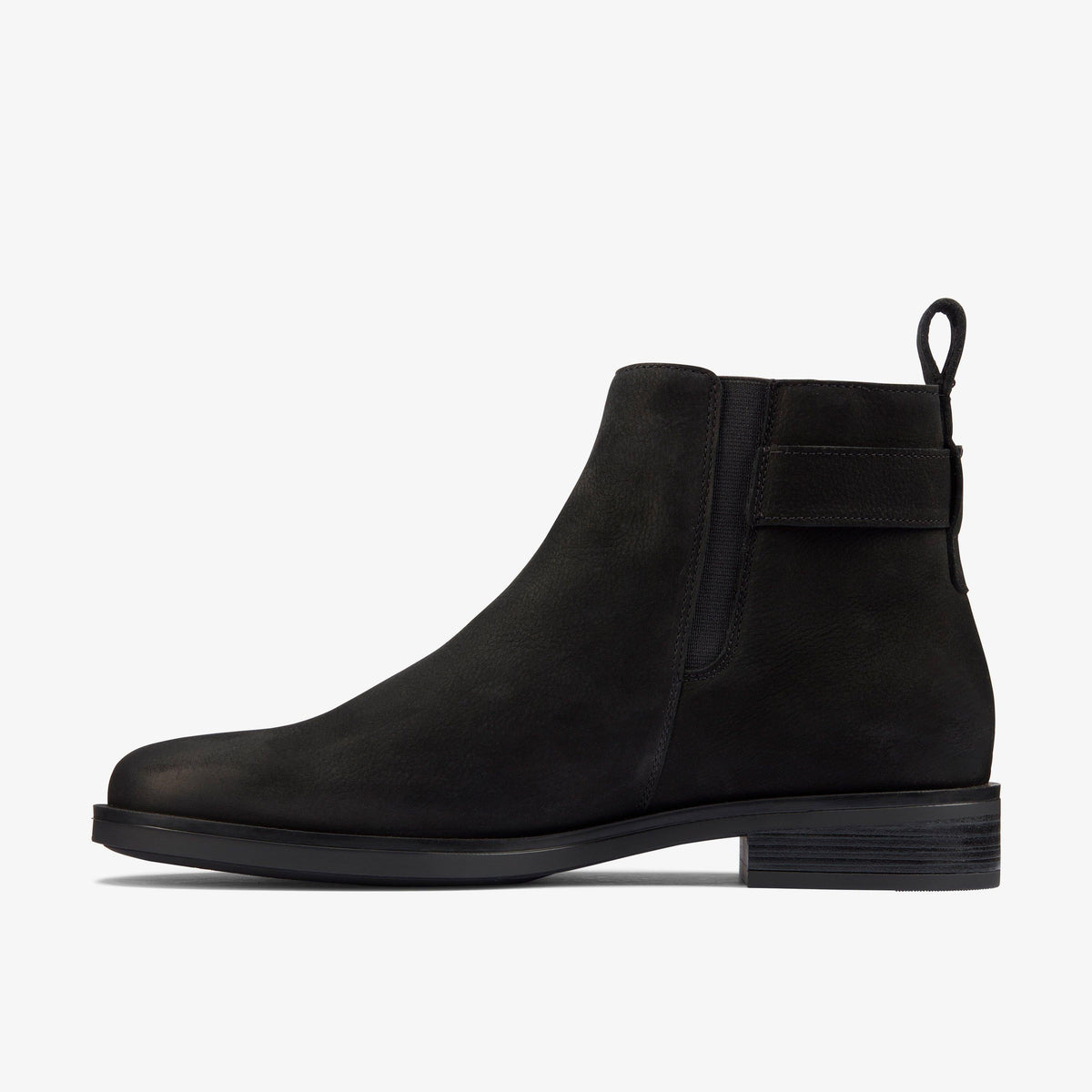 Clarks Memi Lo Women's Black Nubuck 26162170 — side view