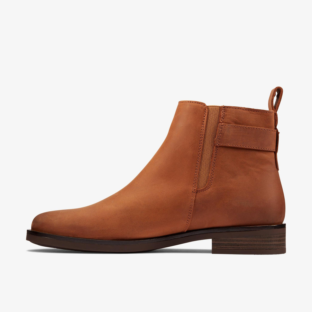 Clarks MEMI LO Women's Dark Tan Leather 26162239 — side view