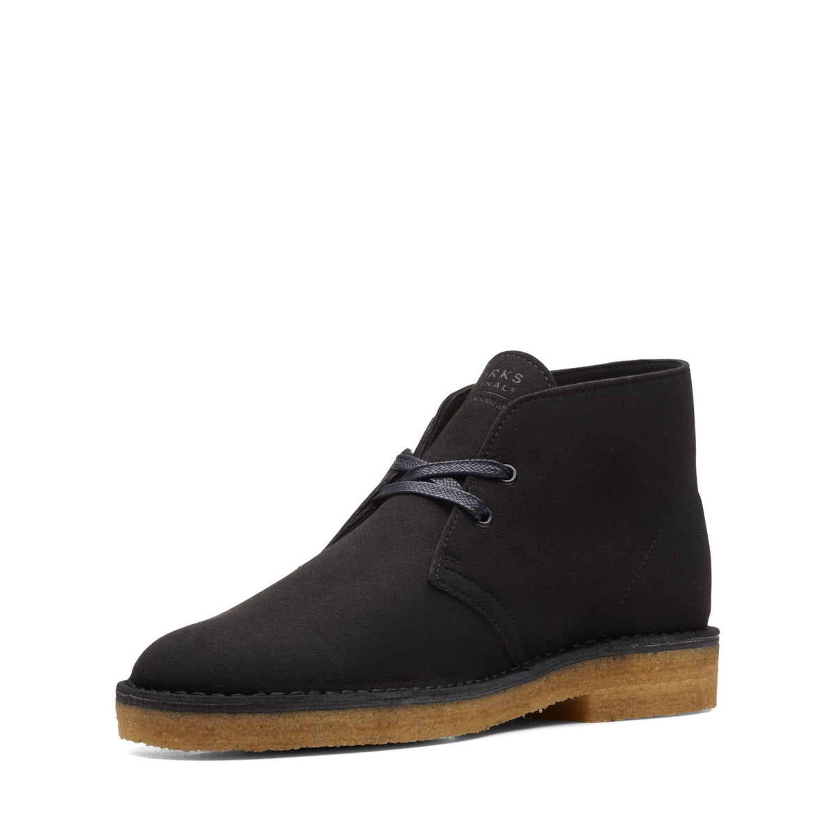 Clarks Originals Desert Boot Men's Black Leather 26162582 — sole view