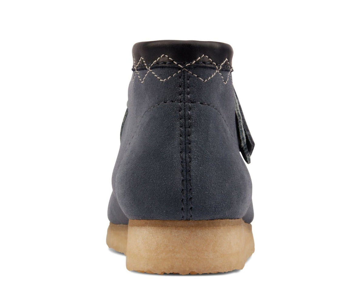 Clarks Originals Wallabee Boot Men's Blue Combi 26163259 — top view