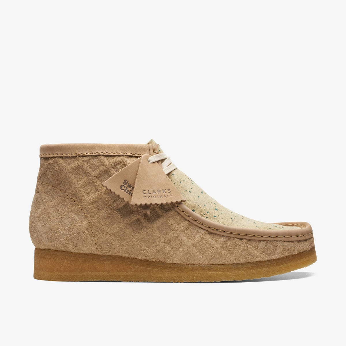 Clarks Originals Wallabee Boot Men's Natural Green Suede 26163444