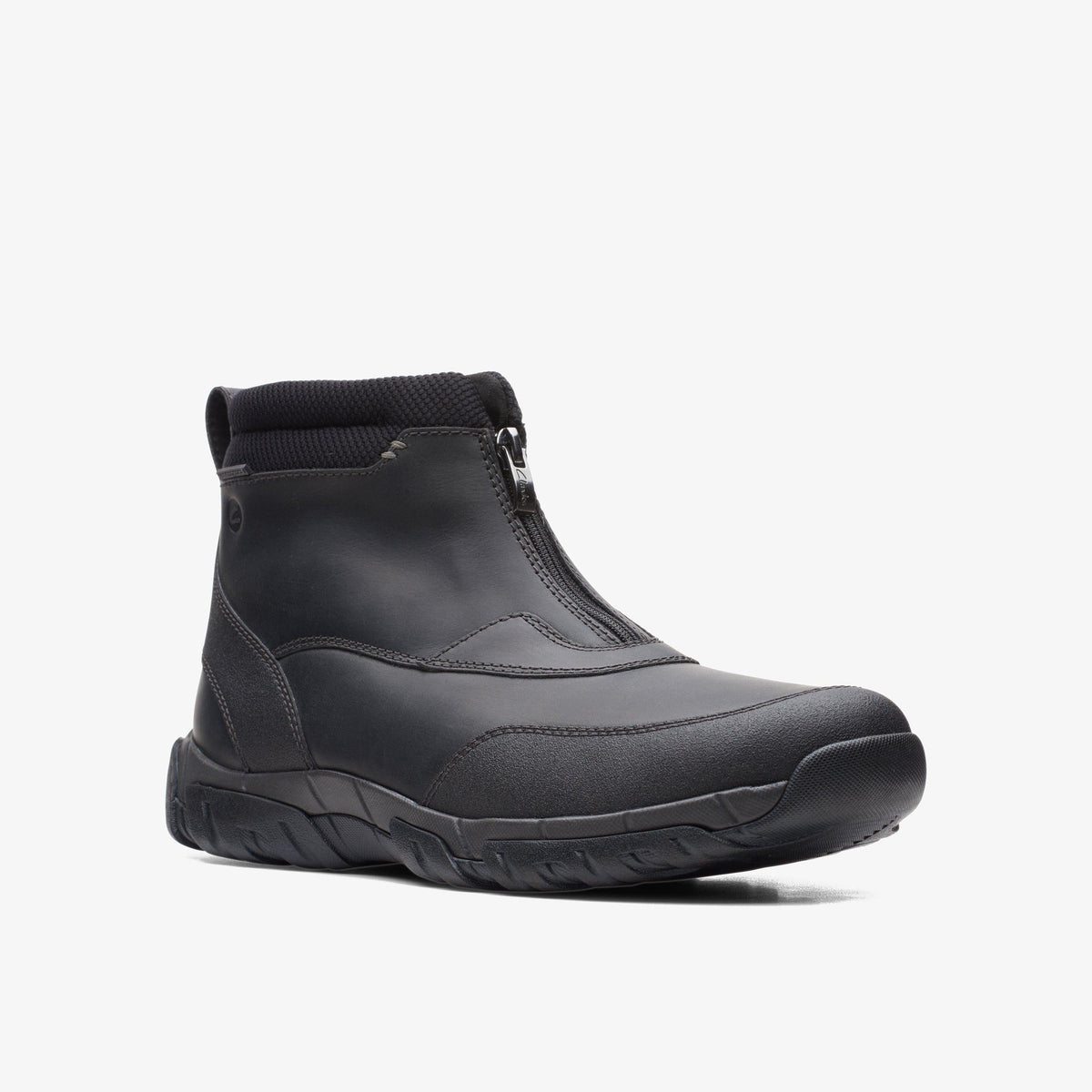 Clarks Grove Zip Ii Men's Black Leather 26163588 — rear view