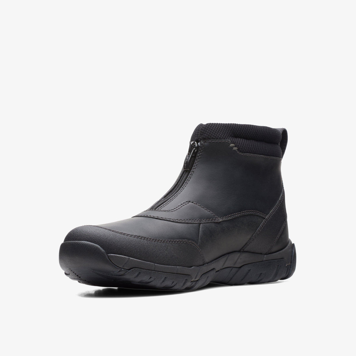 Clarks Grove Zip Ii Men's Black Leather 26163588 — sole view