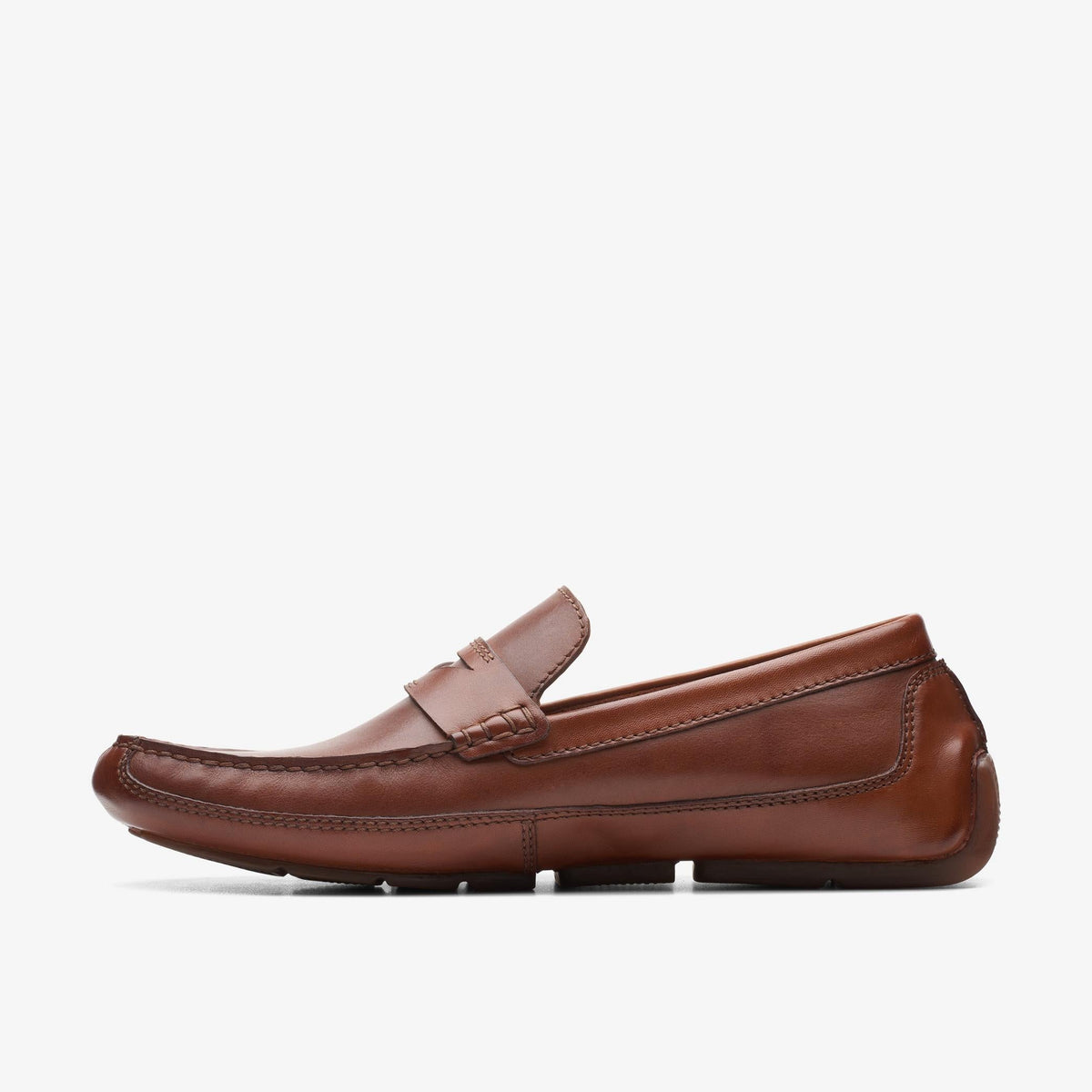 Clarks MARKMAN WAY Men's Dark Tan Leather 26163881 — side view