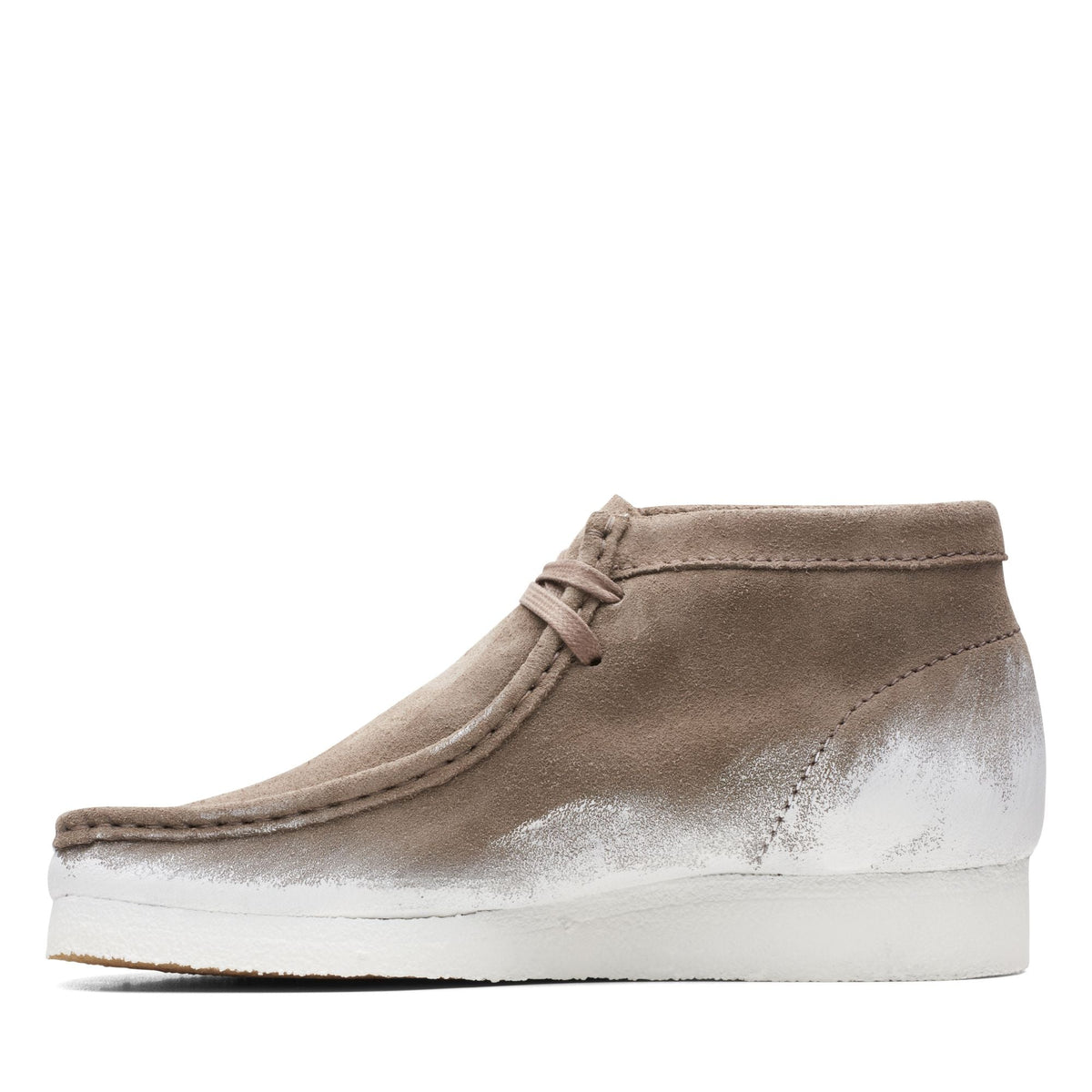 Clarks Originals Wallabee Boot Men's Beige Combi Painted Suede 26163919 — detail view