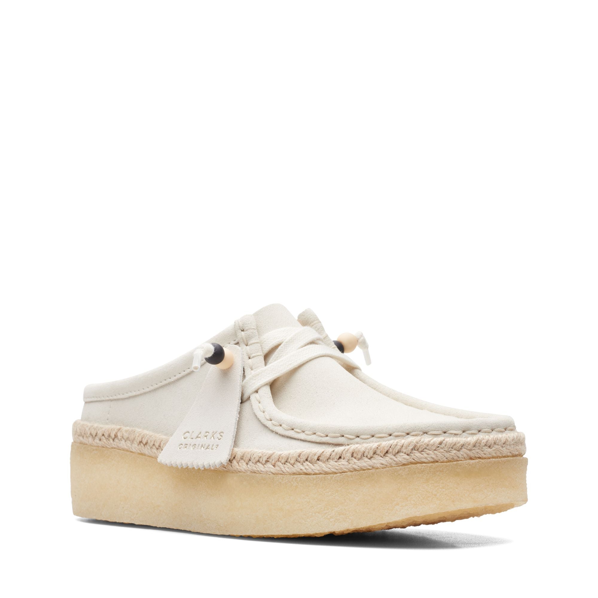 Clarks Originals Wallabee Cup Lo Men's White Suede Casual Shoes