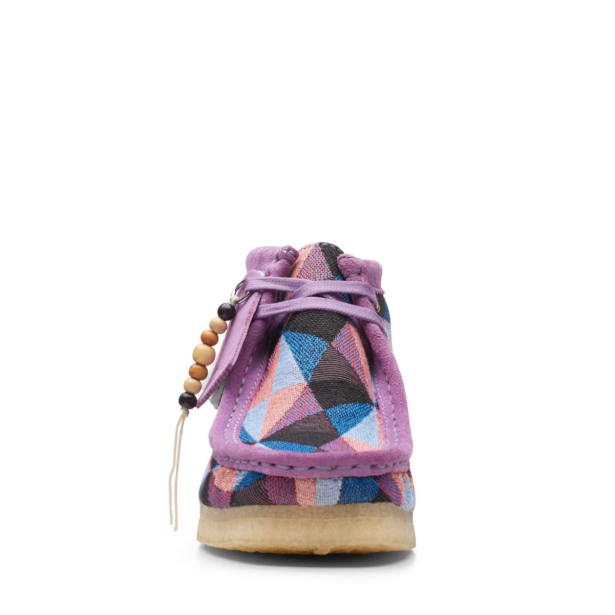 Clarks Originals Wallabee Boot 'Purple Combi' Women's Purple Combi 26164608 — rear view