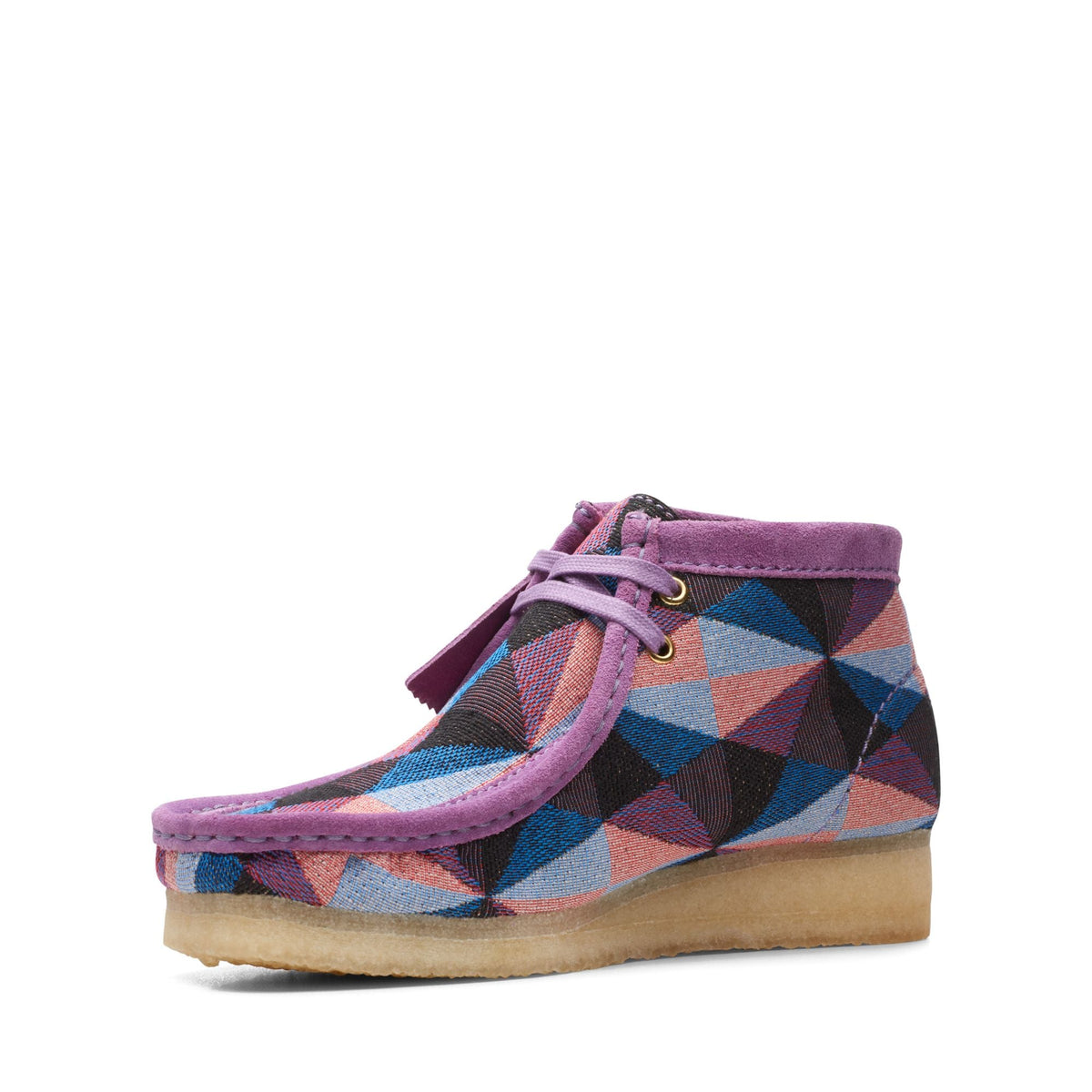 Clarks Originals Wallabee Boot 'Purple Combi' Women's Purple Combi 26164608 — sole view