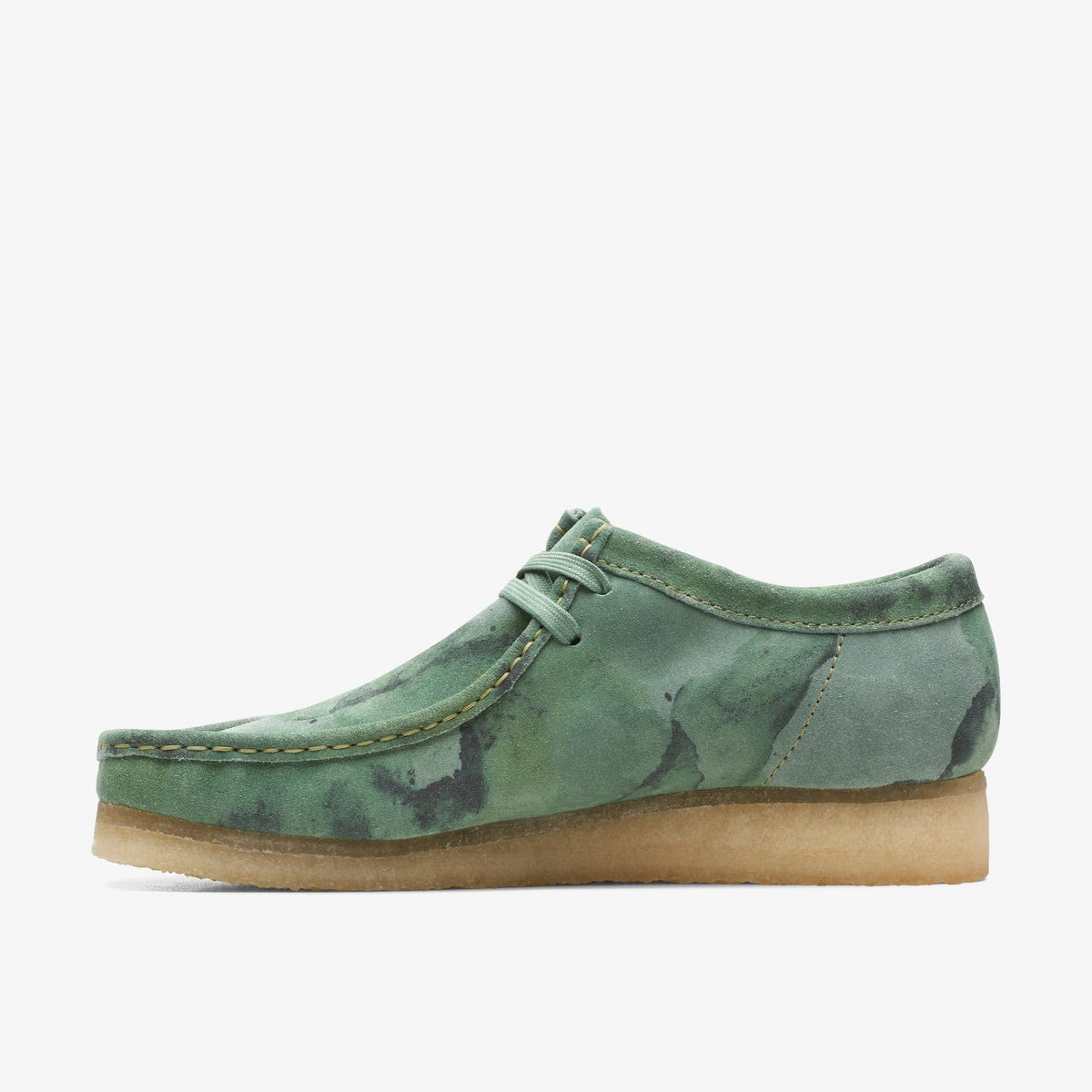 Clarks Originals Wallabee Men's Green Camo Suede 26164634 — side view
