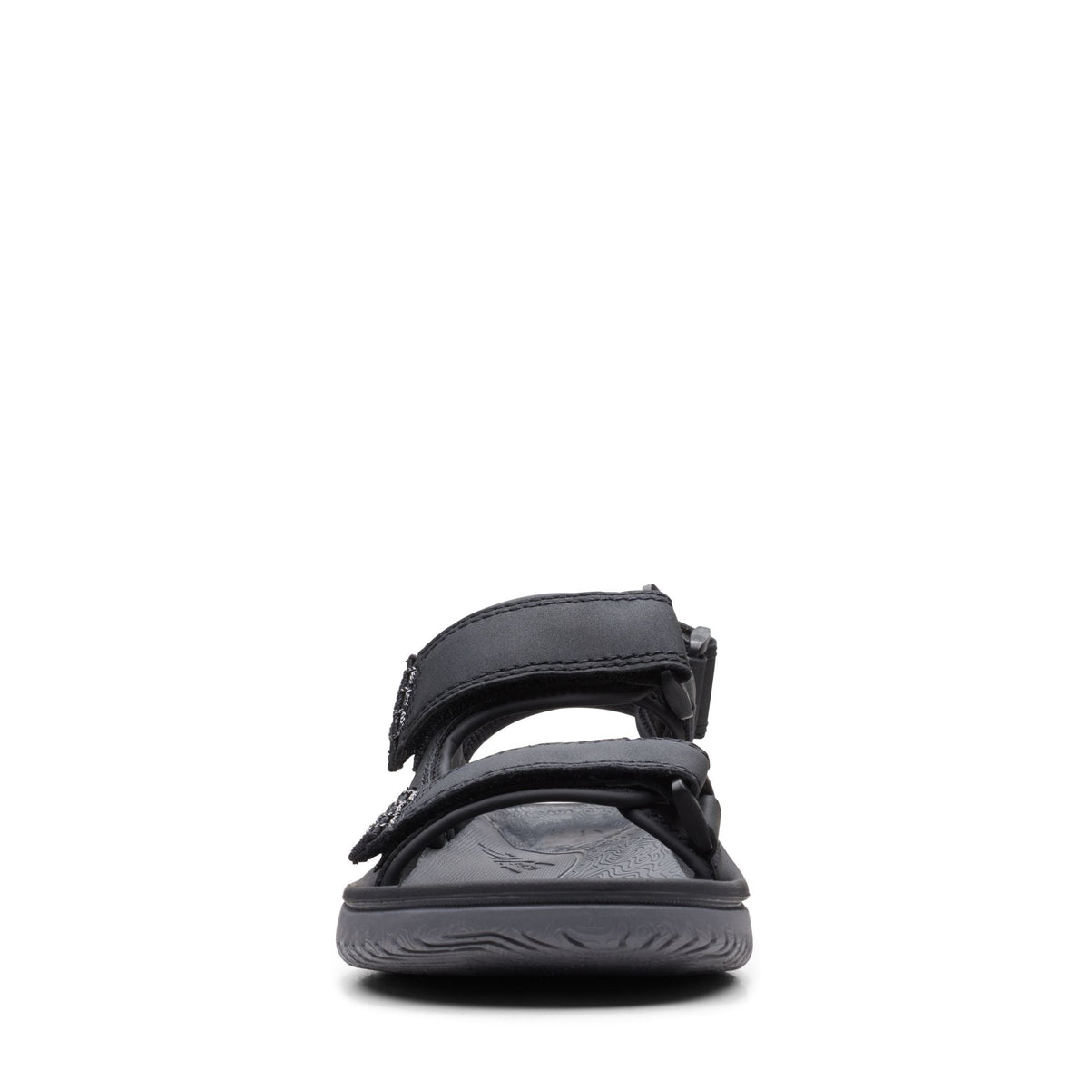 Clarks Wesley Bay Men's Black Leather 26165205 — rear view