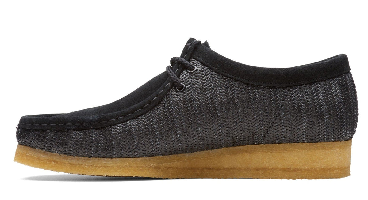 Clarks Originals Wallabee Raffia Men's Black Textile 26165512 — detail view