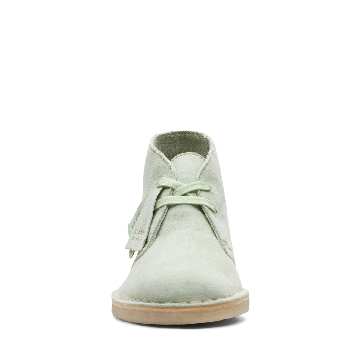 Clarks Originals Desert Boot Women's Pale Green Suede 26165559 — rear view