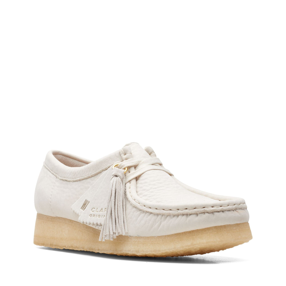 Clarks Originals Wallabee Women's White Nubuck 26165560 — side view