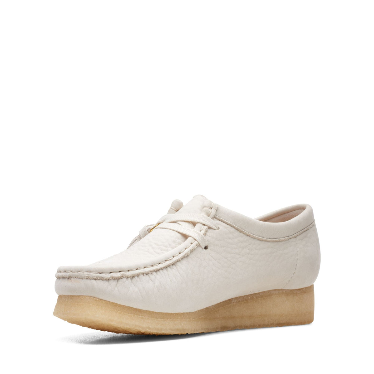 Clarks Originals Wallabee - White Nubuck Women's White 26165560 — sole view