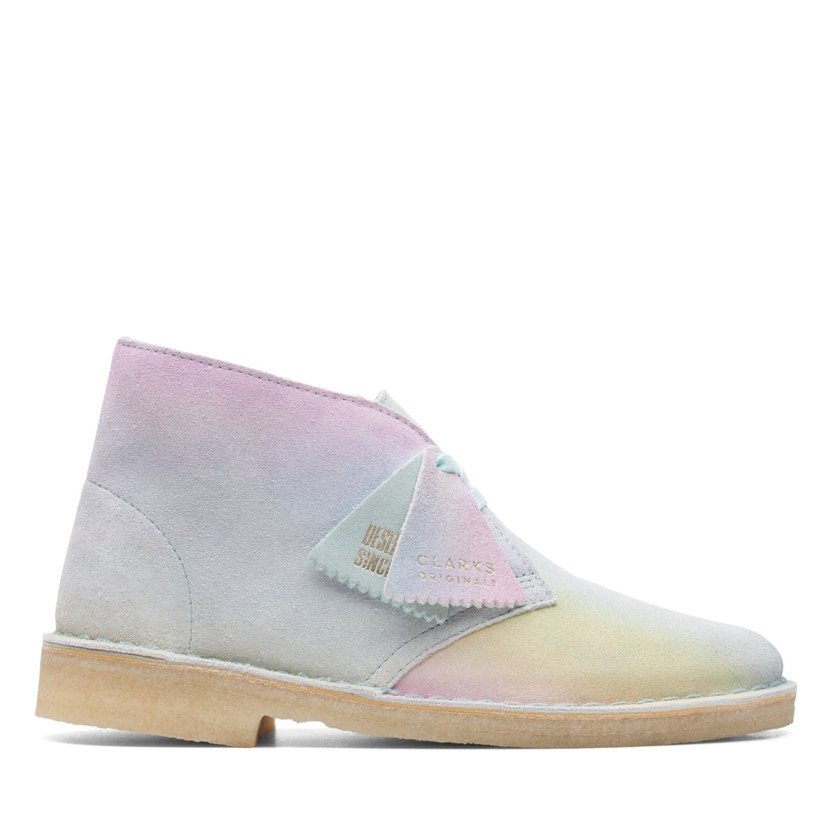 Clarks Originals Desert Women's White/Blue Leather 26165562