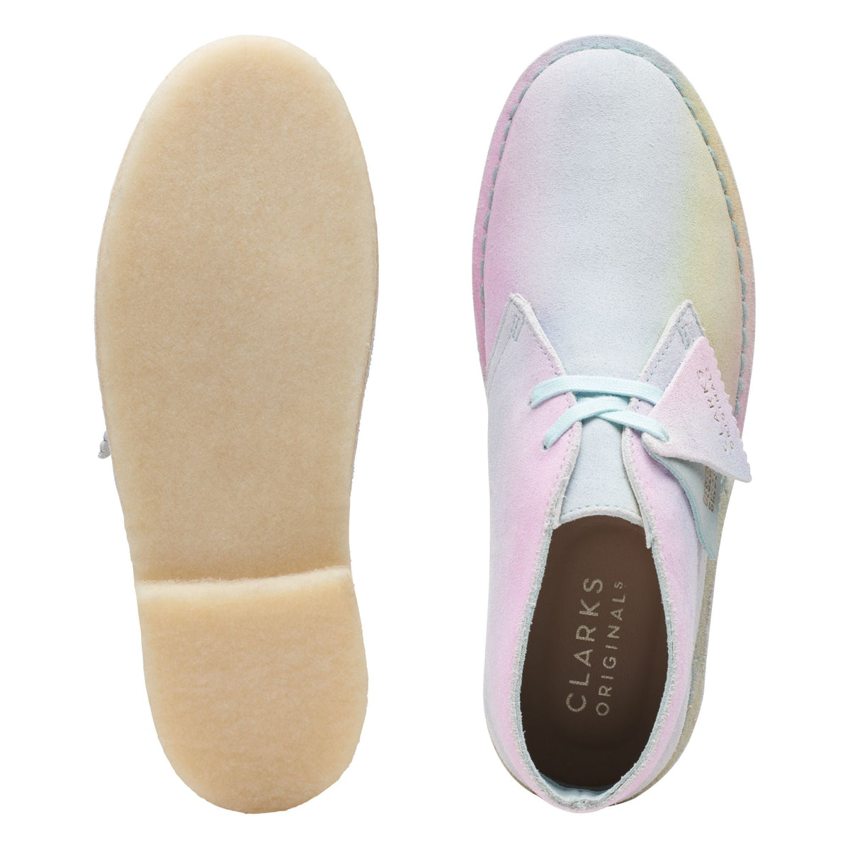 Clarks Originals Desert Women's White/Blue Leather 26165562 — product view 6